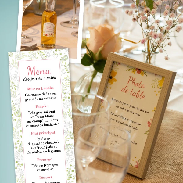 Charlotte Richert Menu Carterie Mariage Baptême Particulier